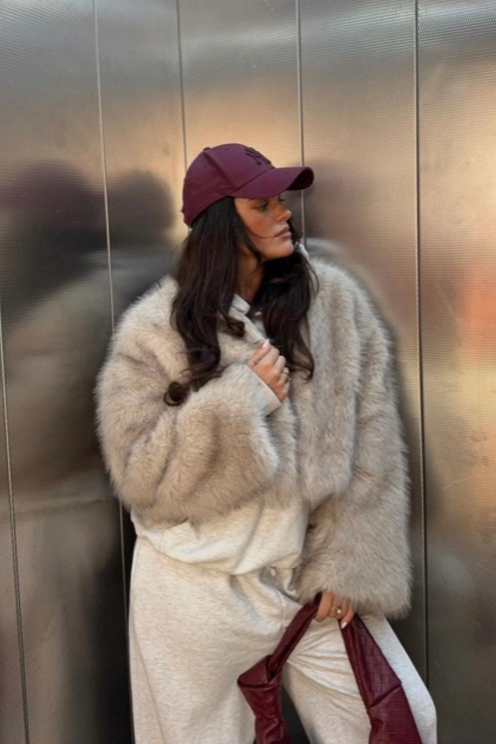 Lauren Beige Faux Fur